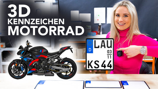 3D Kennzeichen Motorrad