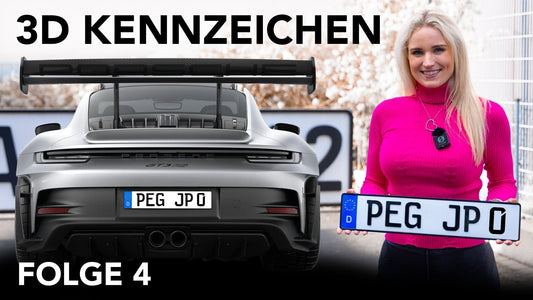 Mein Porsche GT3 RS bekommt selbst gemachte 3D Kennzeichen in Passau